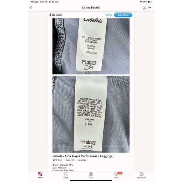 Cabelas Capris Womens Size XL Gray XPG Cargo Performance Hiking -34”Waist UPF - Picture 9 of 11